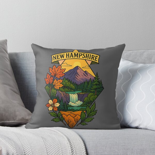 Item preview, New Hampshire artistic design mountain landscape designed and sold by Ahau Designs.