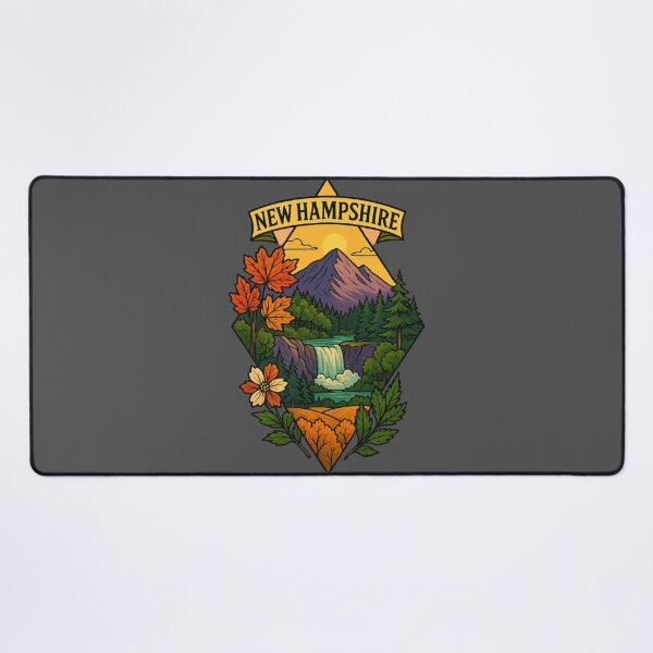 Item preview, New Hampshire artistic design mountain landscape designed and sold by Ahau Designs.