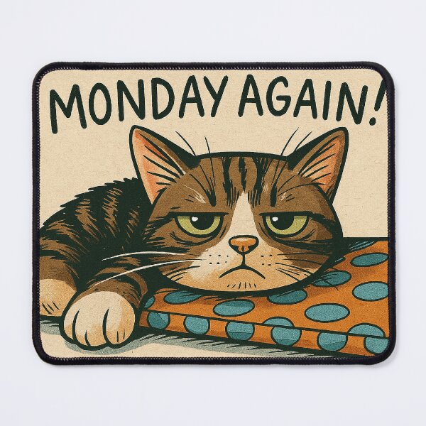 Item preview, Monday Again designed and sold by BooksMyCatsStol.