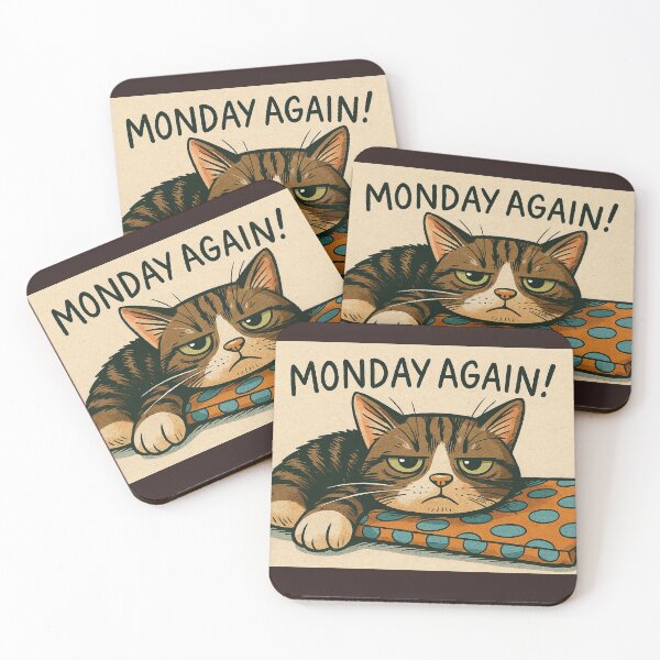 Item preview, Monday Again designed and sold by BooksMyCatsStol.