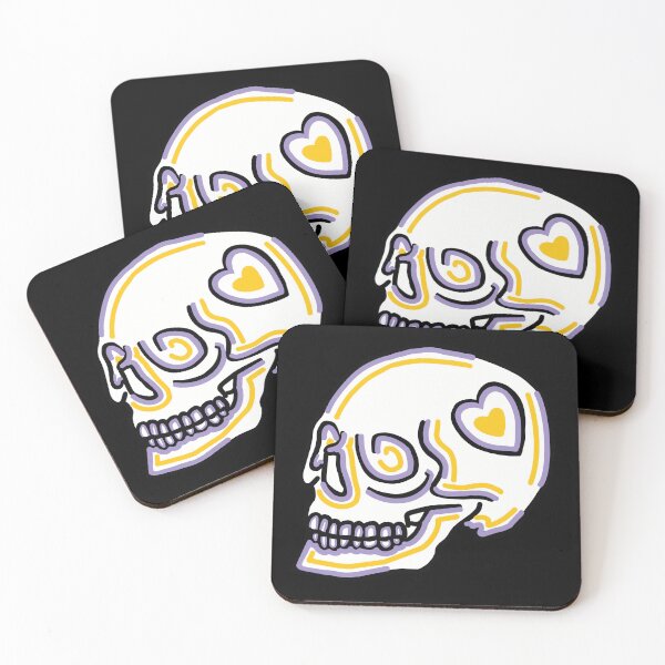 Item preview, Non Binary Groovy Skull designed and sold by DeedziDesigns.