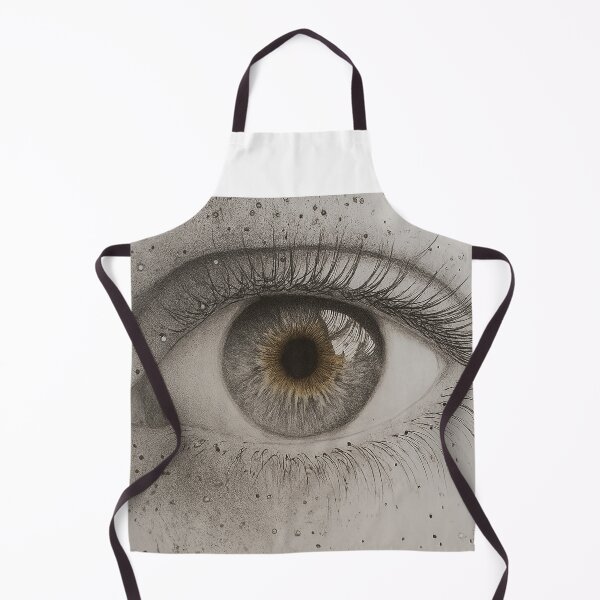 Item preview, Realistic Pencil Eye Drawing – Black and White Dot Art Illustration designed and sold by Line Designs By Duck.