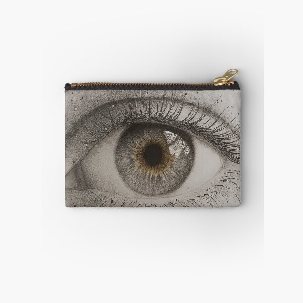 Item preview, Realistic Pencil Eye Drawing – Black and White Dot Art Illustration designed and sold by Line Designs By Duck.