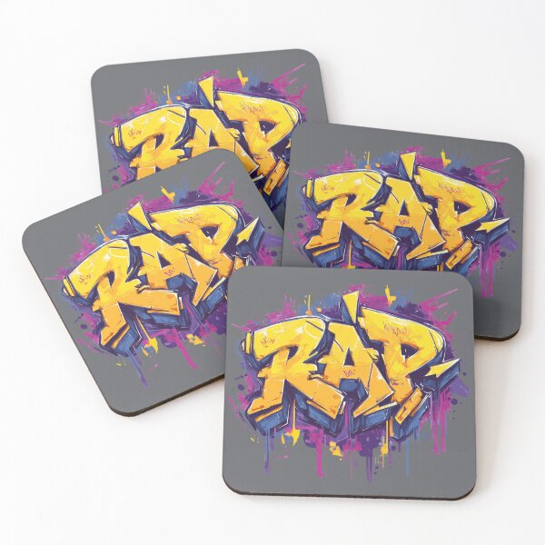 Item preview, RAP – Wildstyle Graffiti Neon Splash & Drips designed and sold by Meiersbeste.