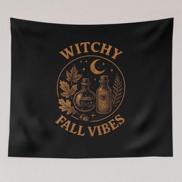 Aperçu de l'œuvre Bouteilles de potion Witchy Fall Vibes créée et vendue par RayyanHausawi.