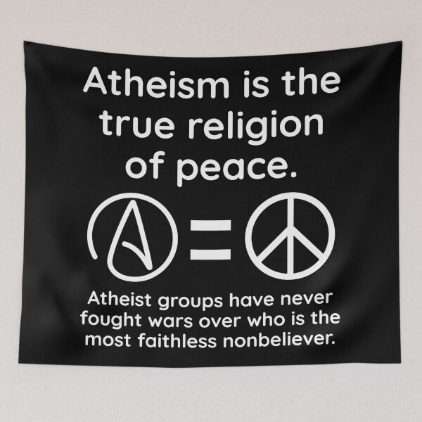 Item preview, Atheism= peace  designed and sold by Rachel the Artist .