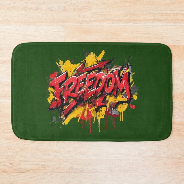 Item preview, FREEDOM – Wildstyle graffiti in red and yellow street art, splash & drips designed and sold by Meiersbeste.