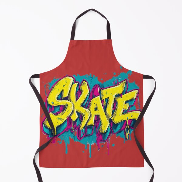 Item preview, SKATE – Wildstyle Graffiti in Yellow-Cyan-Pink Streetart & Drips designed and sold by Meiersbeste.