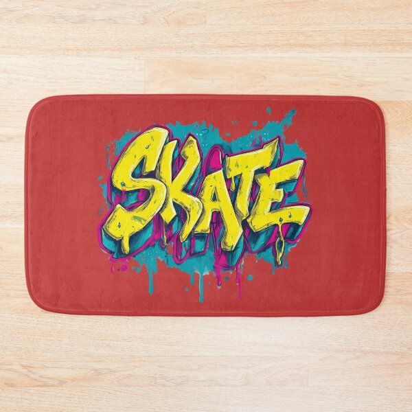 Item preview, SKATE – Wildstyle Graffiti in Yellow-Cyan-Pink Streetart & Drips designed and sold by Meiersbeste.