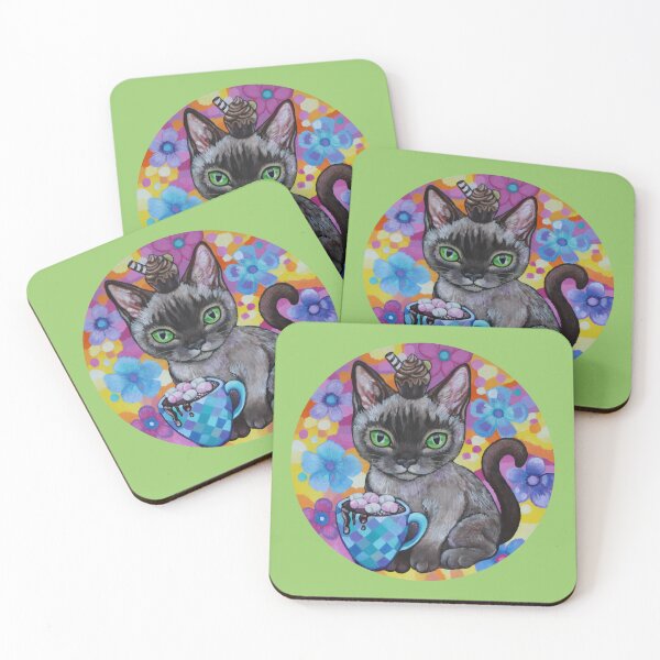 Item preview, Hot Chocolate (Cafe cat) designed and sold by Lynda Bell.