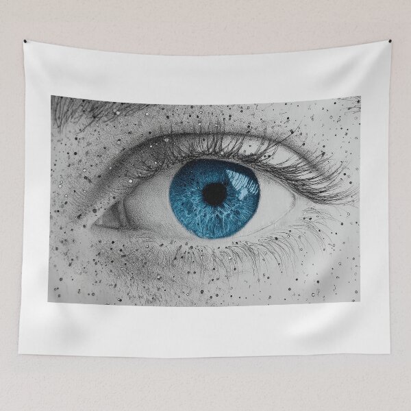 Item preview, Realistic Blue Eye Drawing | Hyper-Detailed Pencil Art designed and sold by Line Designs By Duck.