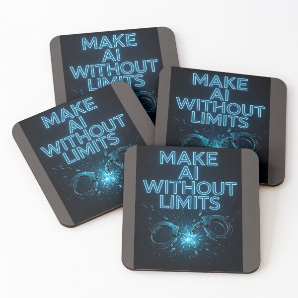 Item preview, "MAKE AI WITHOUT LIMITS – Cyberpunk Rebellion Tech Art with Broken Handcuffs" designed and sold by ReyDeLaCalle.