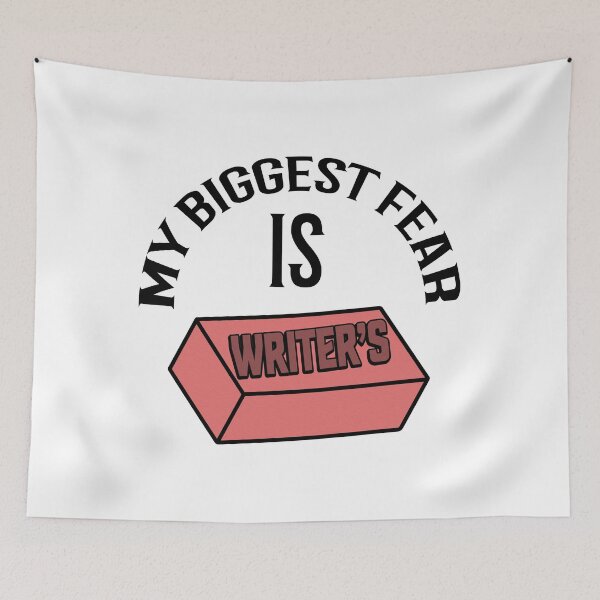 Item preview, My Biggest Fear is Writer's Block Logo designed and sold by My Hideaway Club.