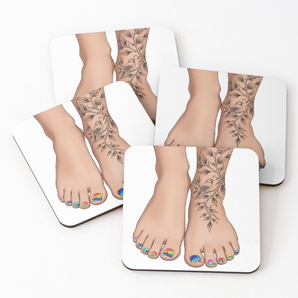 Item preview, Latina Feet with Colorful Polished Toes designed and sold by blackrabbit25.