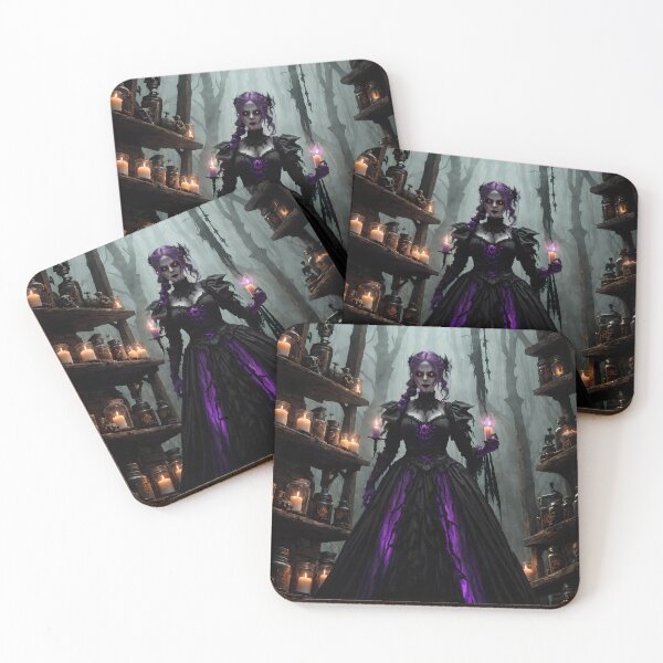Item preview, The Candlelit Witch of Hollow Veil – Gothic Halloween Dark Fantasy Art designed and sold by GempArt.