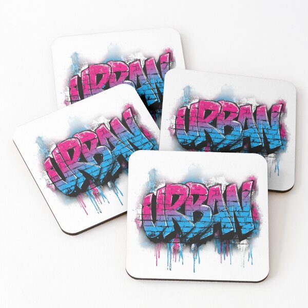 Item preview, URBAN Graffiti – Neon Blue & Pink Street Art Lettering designed and sold by Meiersbeste.