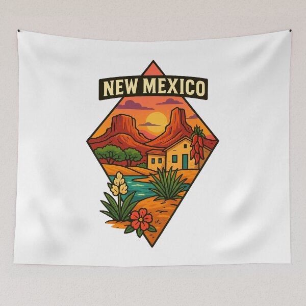 Item preview, New Mexico desert and adobe artistic design designed and sold by Ahau Designs.