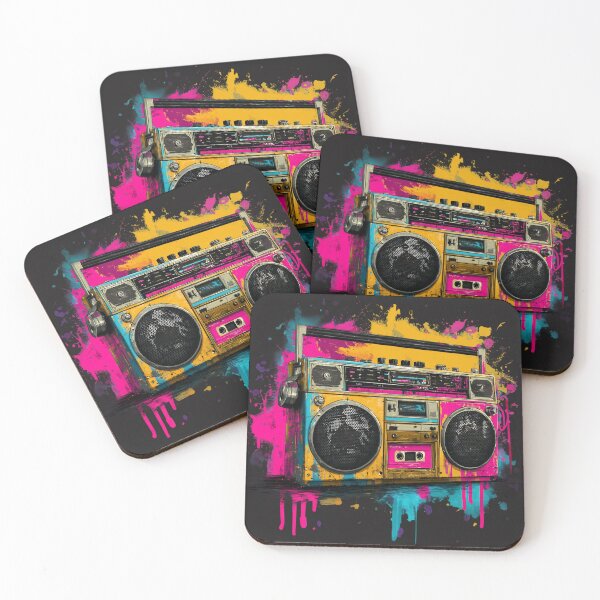 Item preview, Neon Boombox – 80s Retro Graffiti Splash designed and sold by Meiersbeste.