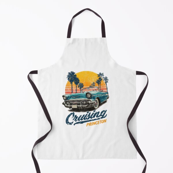 Item preview, Cruising Princeton, Retro vintage style T-shirt design featuring a classic convertible car with a sunset designed and sold by PeffysArt.