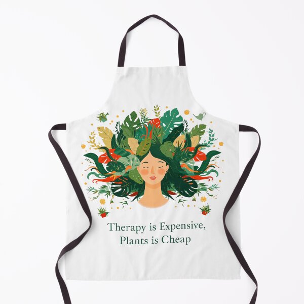 Item preview, Therapy is Expensive Plants is Cheap - Botanical Mental Health Art Print designed and sold by CreativeVisionsHub.