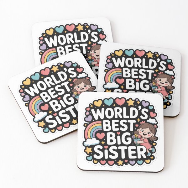 Item preview, World’s Best Big Sister Pastel Badge | Cute Kawaii Gift Sticker  designed and sold by podlook.