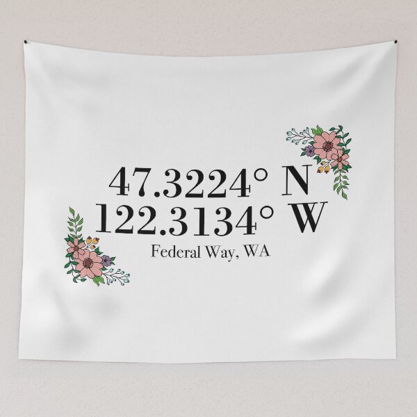 Item preview, Federal Way, WA Coordinates designed and sold by mynameisliana.