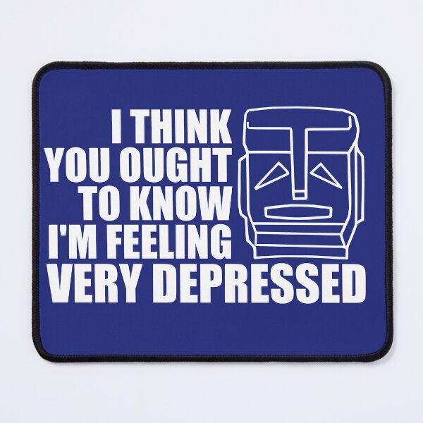 Item preview, Very Depressed (white text) designed and sold by spoonsmerch.