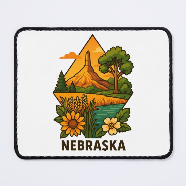 Item preview, Nebraska Prairies and Chimney Rock Art Design designed and sold by Ahau Designs.