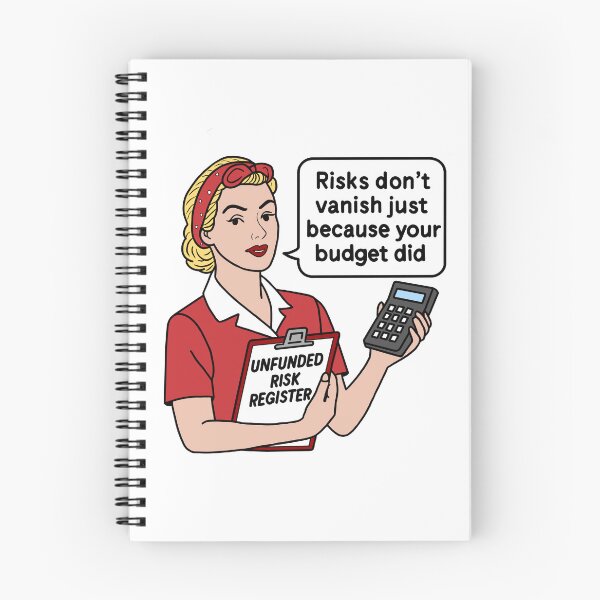 Item preview, Unfunded Risk Register – Budget vs Risk Meme Art designed and sold by OopsIMadeItAgainAUS.