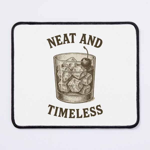 Item preview, Neat and Timeless Whiskey Design – Vintage Cocktail Glass Illustration designed and sold by inkoutninja.