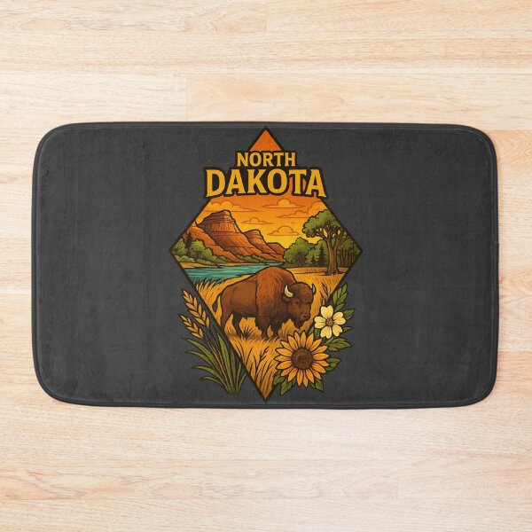 Item preview, North Dakota Bison and Badlands Art Design designed and sold by Ahau Designs.