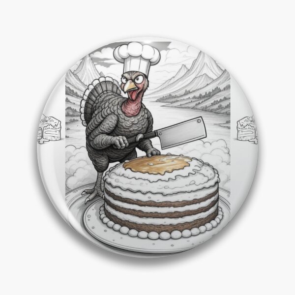 Item preview, Gobble the Cake – Funny Thanksgiving Turkey Design designed and sold by LeoCreazyShop.