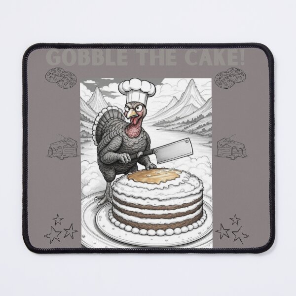 Item preview, Gobble the Cake – Funny Thanksgiving Turkey Design designed and sold by LeoCreazyShop.