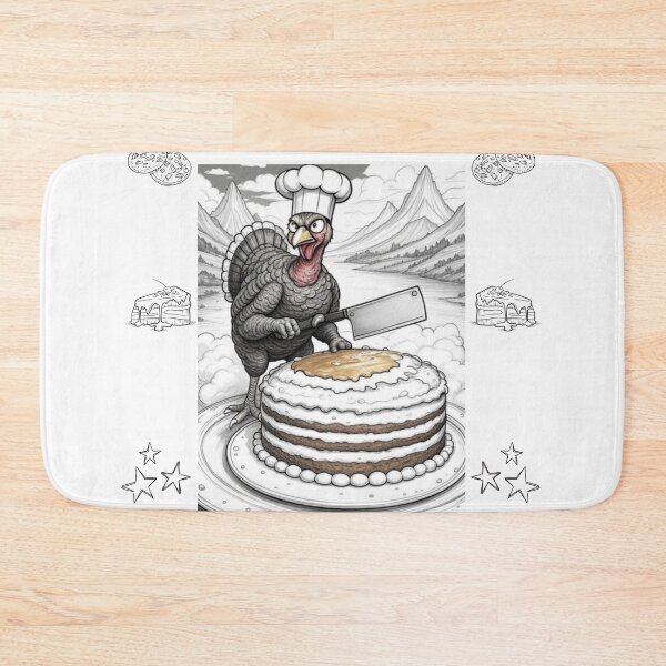Item preview, Gobble the Cake – Funny Thanksgiving Turkey Design designed and sold by LeoCreazyShop.
