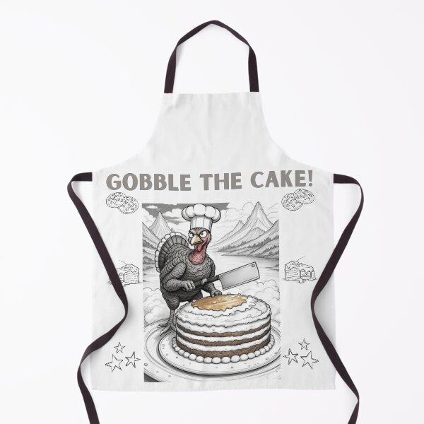Item preview, Gobble the Cake – Funny Thanksgiving Turkey Design designed and sold by LeoCreazyShop.