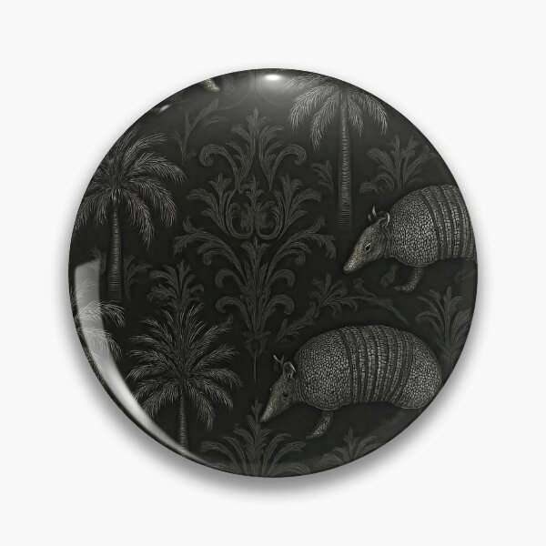 Item preview, Gothic Grey Armadillo and Palm Tree Pattern designed and sold by Beach-Raven Designs.