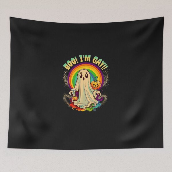 Item preview, Boo-I'm-Gay-Funny-Rainbow-Ghost-Pride-T-Shirt-(1) designed and sold by JenningOberbr9.