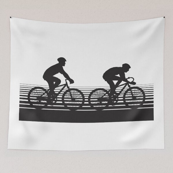 Item preview, A Silhouette Of Two Riders On Bicycles  designed and sold by Vector-Artist.
