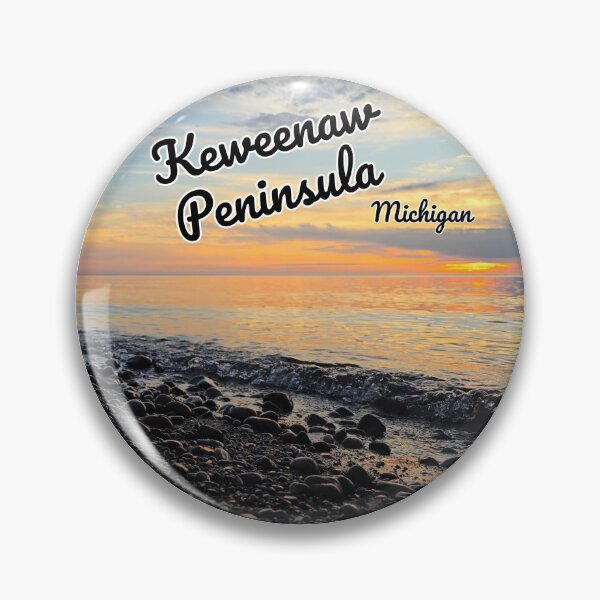 Item preview, Keweenaw Peninsula, Michigan, Lake Superior Beach Sunset, Travel Photography, Circle Design designed and sold by tumbleweedphoto.