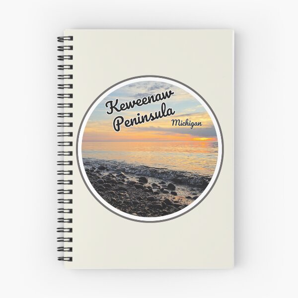 Item preview, Keweenaw Peninsula, Michigan, Lake Superior Beach Sunset, Travel Photography, Circle Design designed and sold by tumbleweedphoto.