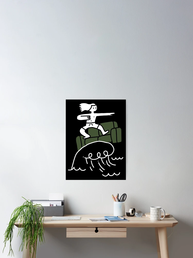 Thumbnail 2 of 3, Poster, Couch surfing designed and sold by Childish by Design.