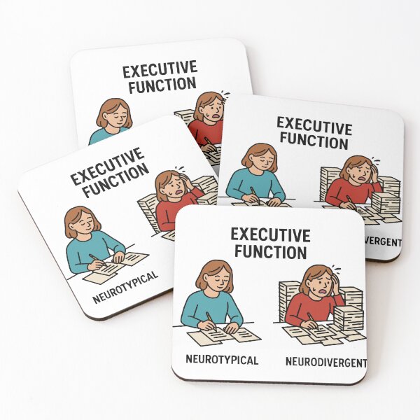 Item preview, Executive Function – Neurotypical vs Neurodivergent Funny Relatable Art designed and sold by OopsIMadeItAgainAUS.