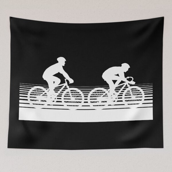 Item preview, A Silhouette Of Two Riders On Bicycles 2 designed and sold by Vector-Artist.
