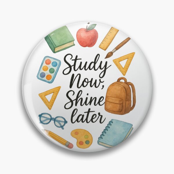 Item preview, Study Now Shine Later  Motivational Quote Sticker Student Inspiration Back to School Study Aesthetic designed and sold by PalleteCreation.