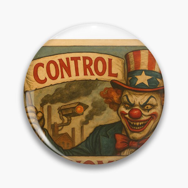 Item preview, Control Economic Slavery Clown Propaganda Poster Freedom Chains designed and sold by ReyDeLaCalle.