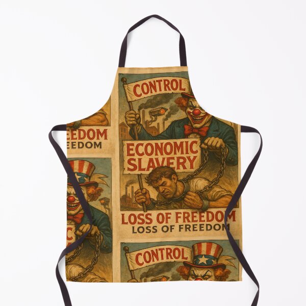 Item preview, Control Economic Slavery Clown Propaganda Poster Freedom Chains designed and sold by ReyDeLaCalle.
