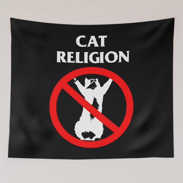 Item preview, Cat Religion Punk Parody designed and sold by EstaGutmann.