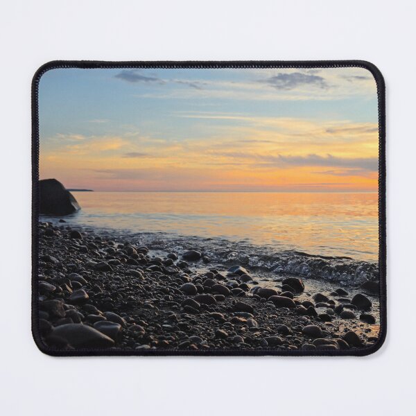 Item preview, Lake Superior at Sunset, Keweenaw Peninsula, Michigan, Beautiful Great Lakes Landscape Photo designed and sold by tumbleweedphoto.