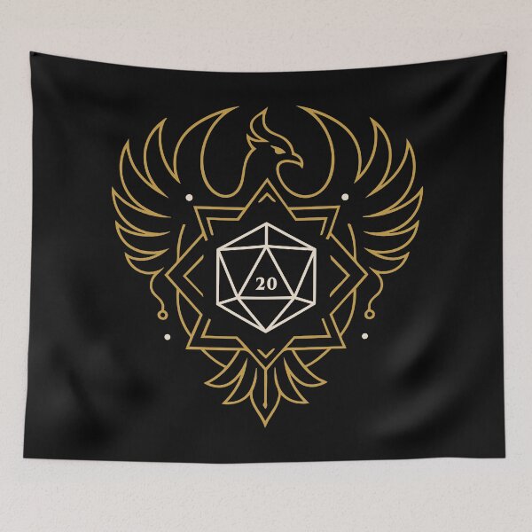 Item preview, Phoenix Sacred Symbol D20 Dice Minimalist Tabletop RPG designed and sold by pixeptional.