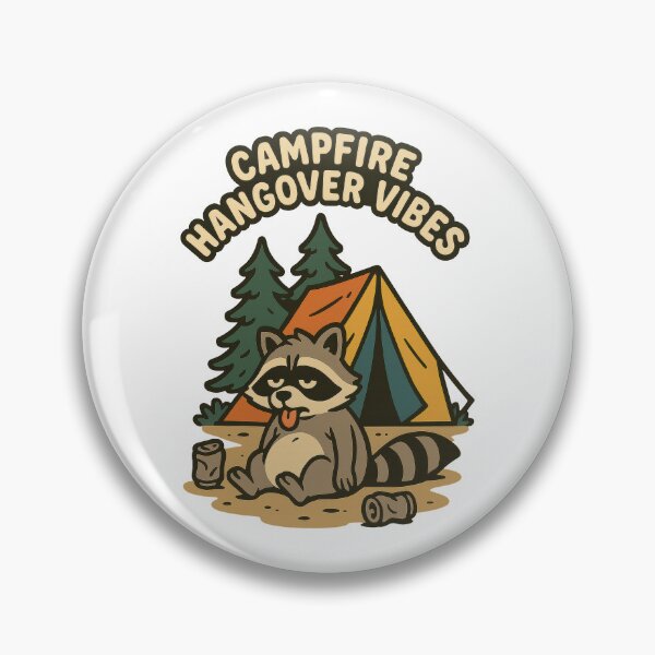 Item preview, Campfire Hangover Vibes – Funny Raccoon Camping Design for Outdoorsy Types designed and sold by inkoutninja.